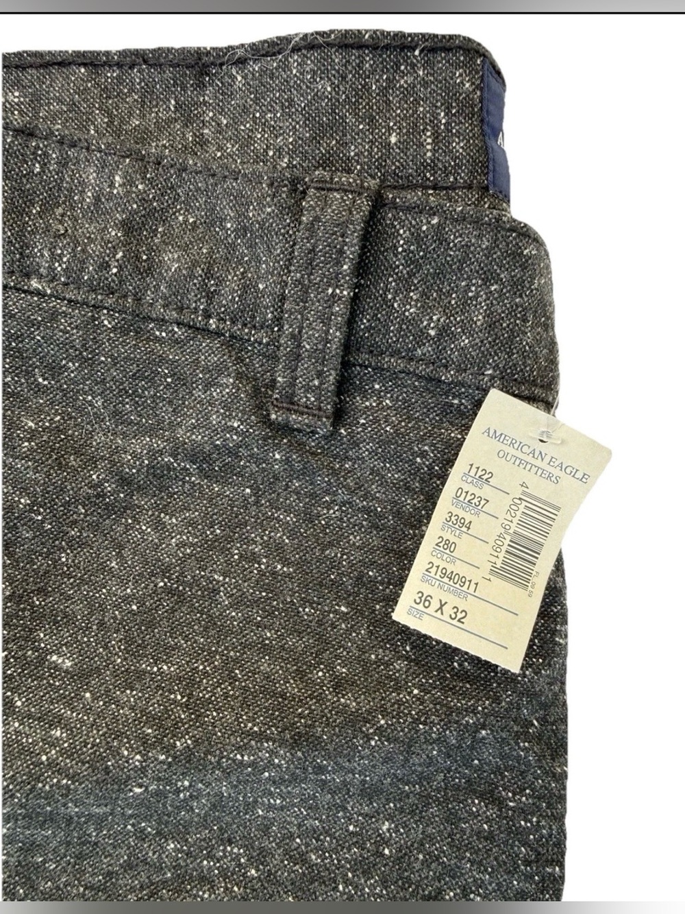 NWT American Eagle Speckled Slim Straight Pants Minimalist Streetwear 36x32 - Picture 13 of 16